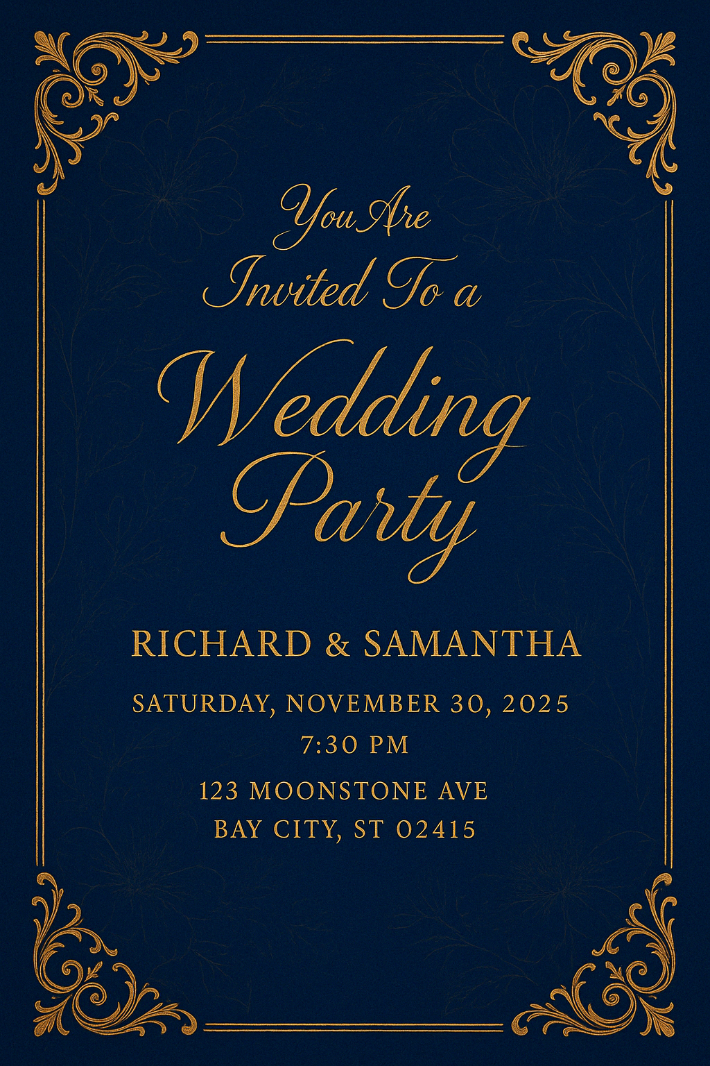 Regal Wedding Invitation